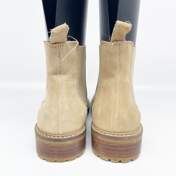 Steve Madden Women's Leopold Chelsea Boot Tan Suede Size 5.5M - Picture 4 of 15